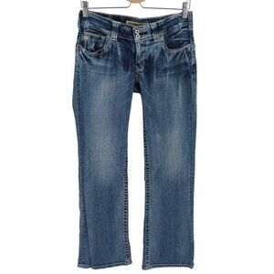 Big Star Women 28 R Casey K Low Rise Distressed Stonewash Denim Blue Jeans Pants